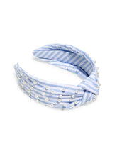 PEARLS AND STRIPES KNOTTED HEADBAND